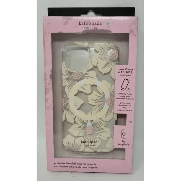 Kate Spade Protective Case for iPhone 13 6.1" 2021  /w Magsafe Hollyhock Floral - Picture 1 of 1